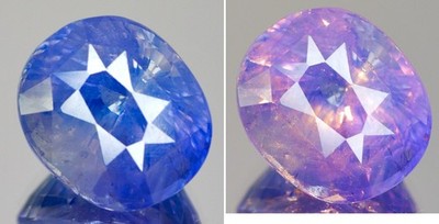 10.18Ct Lotus certified Unheated Blue to Violet Color Change SriLankan Sapphire.