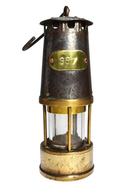 Antike Bergmann Sicherheitslampe, Protector SL, britisch