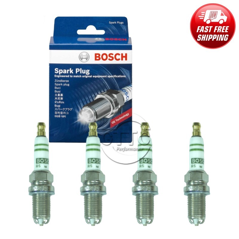 Genuine BOSCH Spark Plug 4PCS Set for A6 Quattro S5 F5/ VW Phaeton Touareg