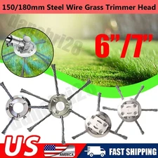 Steel Wire Wheel Brush Grass Cutter Weed Eater Trimmer Head Garden Cleaning ET