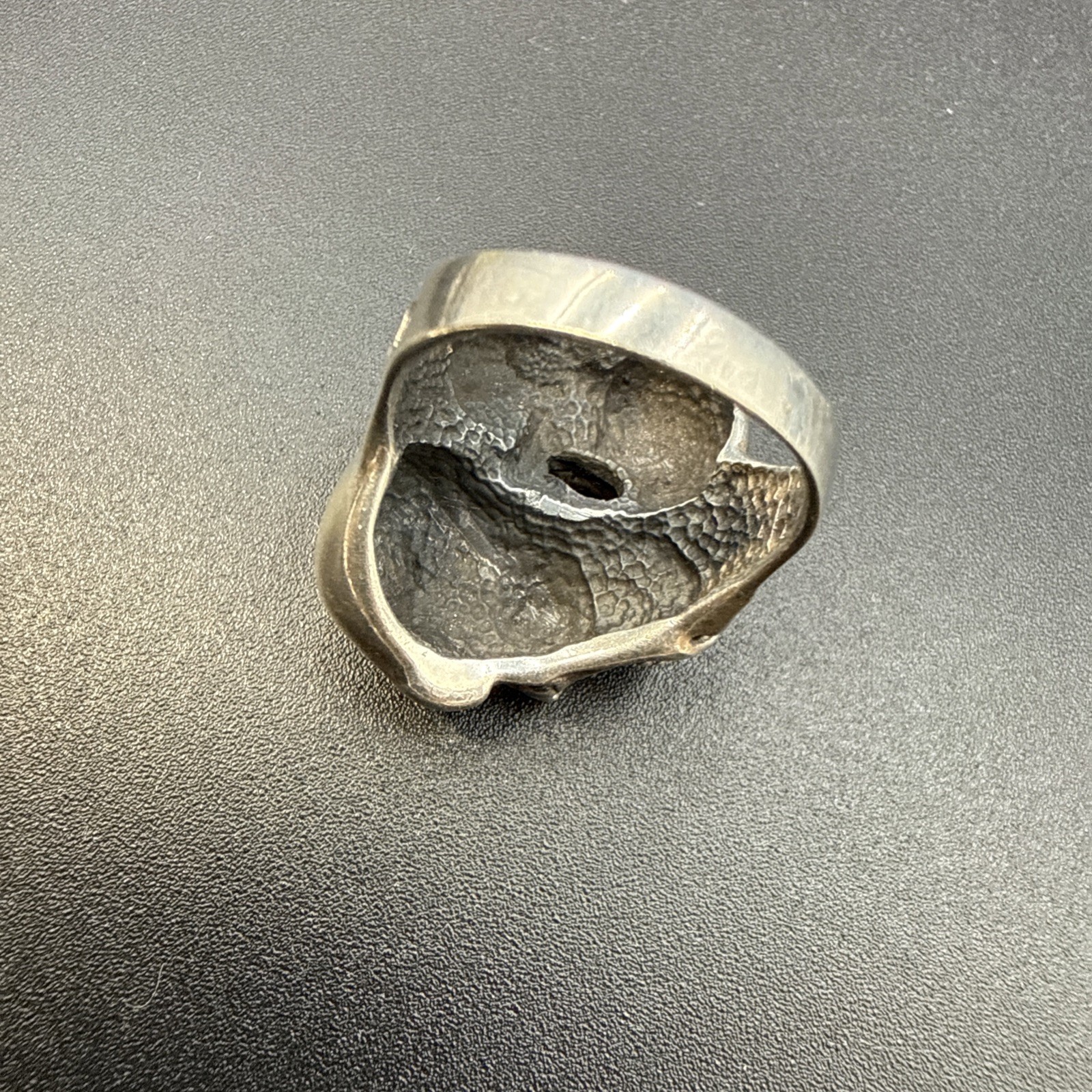 Biker Two Skull Ring Solid 925 Sterling Silver Sz… - image 8