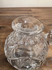 Cut Glass Perfume Bottle with Faceted Stopper, 5 Inch Decorative Bottle Vintage — photo 4
