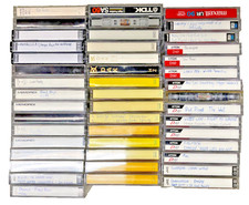 Lot of 46 Used Recorded on Cassette Tapes SOLD AS BLANKS Various artists