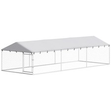 PawHut 20'x7.5'x5' Dog Kennel Outdoor Heavy Duty Cage Waterproof Roof