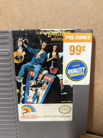 Bill and Ted's Excellent Video Game Adventure for Nintendo NES tested working.