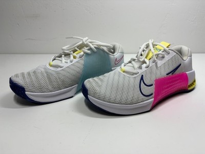 NIKE METCON 9 - White Deep Royal Blue Fierce Pink - EUR 40 | UK 6 | US W8,5-M7