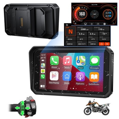 6 Inch Motorcycle CarPlay GPS Native Wonder Fit for BMW R1200GS R1250GS S1000XR 