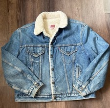 Vintage Levi’s 46R Sherpa-Lined Jean Jacket Made In USA