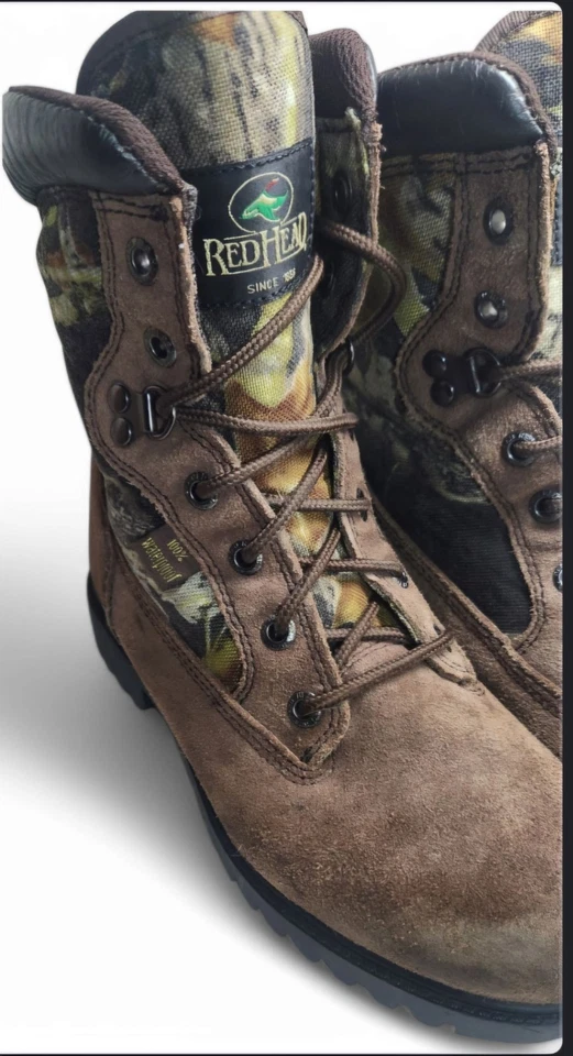 Redhead Hunting Boots Boys Mens 6 M Brown Camouflage Waterproof 600 Thinsulate - Image 3 of 4