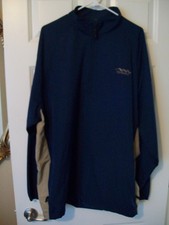 Nike Golf Men's 2XL Navy Long Sleeve Poly 1/4 Zip Wind Breaker Golf Jacket EUC