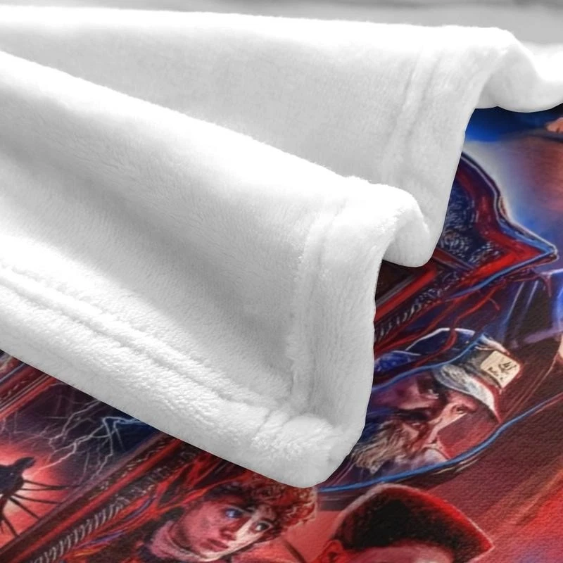 Flannel Blanket Soft Cozy Iconic Clock Full Cast Fan Gift