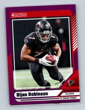 Bijan Robinson 2024 Donruss Press Proof Purple #162 Atlanta Falcons