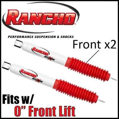 Rancho RS5000X Front Shocks Absorbers PAIR 99-04 Silverado Sierra 2500 w/0'' Lift