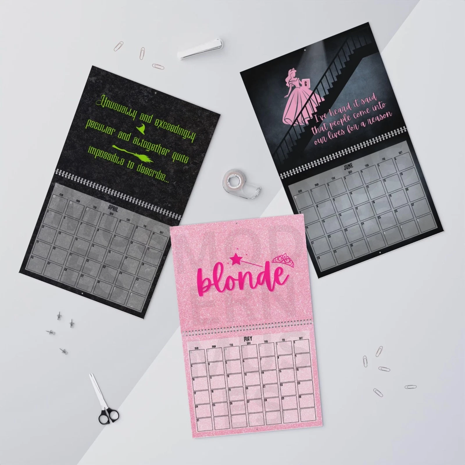 Wicked for Good 2026 Wall Calendar, Elphaba & Glinda, Movie Inspired Planner