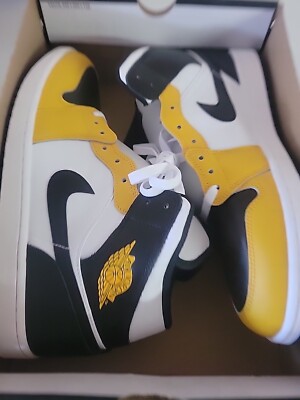 Men's Size 11.5 Nike Air Jordan 1 Mid Yellow Ochre Black