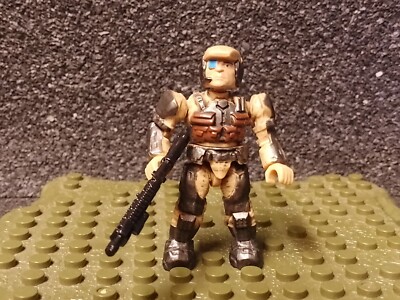 MEGA BLOKS HALO UNSC SPARTAN Tan MARINE FIGUR, MEGA CONSTRUX B3