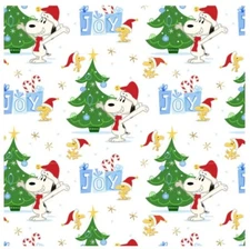 Hallmark Wrapping Paper Christmas Peanuts Snoopy Woodstock Joy 25 sq ft Roll Hol
