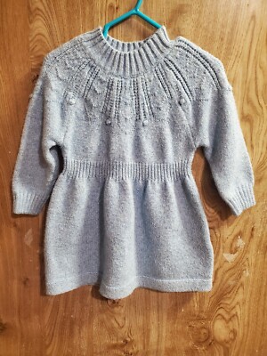 wedding guest dress fall semi formal Little Girls Fall Turtleneck Belted Sweater Dress main image 1