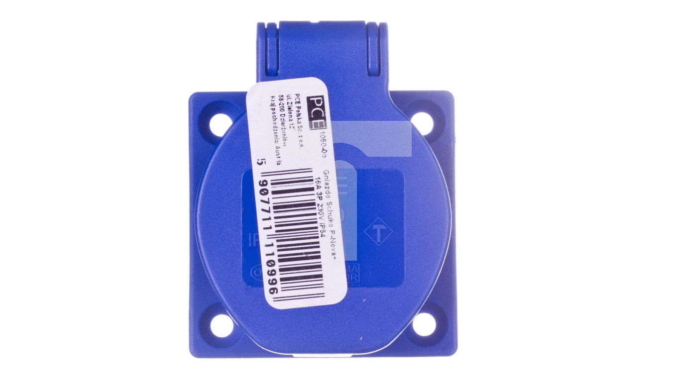 Board socket 10/16A 2P+Z SCHUKO 230V blue IP44 1050-0b /T2UK