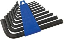 ATTREZZI OFFICINA SET 10 CHIAVI IN POLLICI BRUGOLA ESGONO ESAGONALI