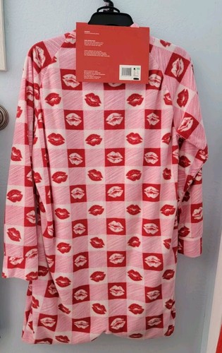 Joe Boxer Womens Footie Pajamas Pink Red Lips One Piece Sleepwear Size XL - Picture 16 of 24