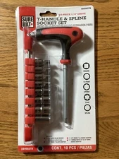 Sure Built 10 Piece 1/4” Drive T-Handle And Spline Socket Set