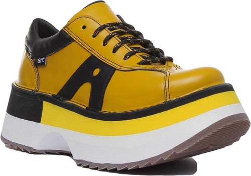 yellow platform trainers