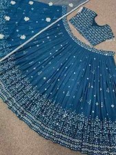 Indian Style Faux Georgette Lehenga Choli With Dupatta For Festival