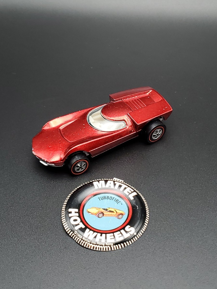 Hot Wheels Redline Turbofire 1968 Red w White Interior U.S.A