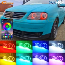 For Volkswagen Vw Touran 1t Caddy Iii Multi Color Rgb Led Angel Eyes Kit Bt App