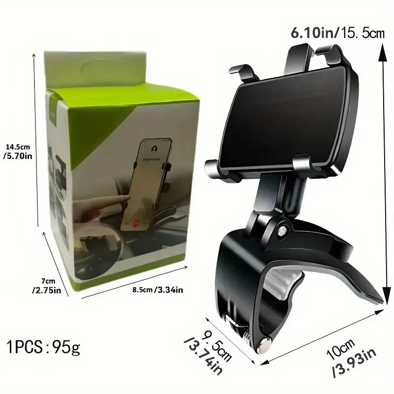 SUPPORTO ROTANTE 360 ° REGOLABILE GIREVOLE PER TELEFONO CRUSCOTTO AUTO - Immagine 2 di 4