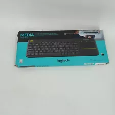 Logitech K400 Plus Wireless Touch Keyboard Media Controls, Built-In Touchpad Blk