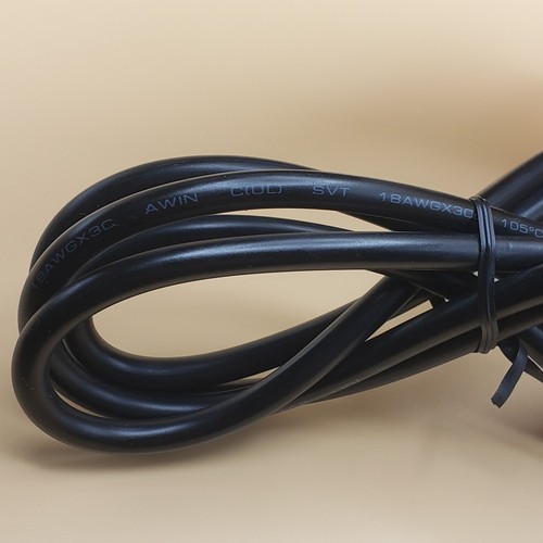 Paquete de 3 cables de alimentación de computadora 16AWGX3C 6 pies NEGRO - Imagen 6 de 6