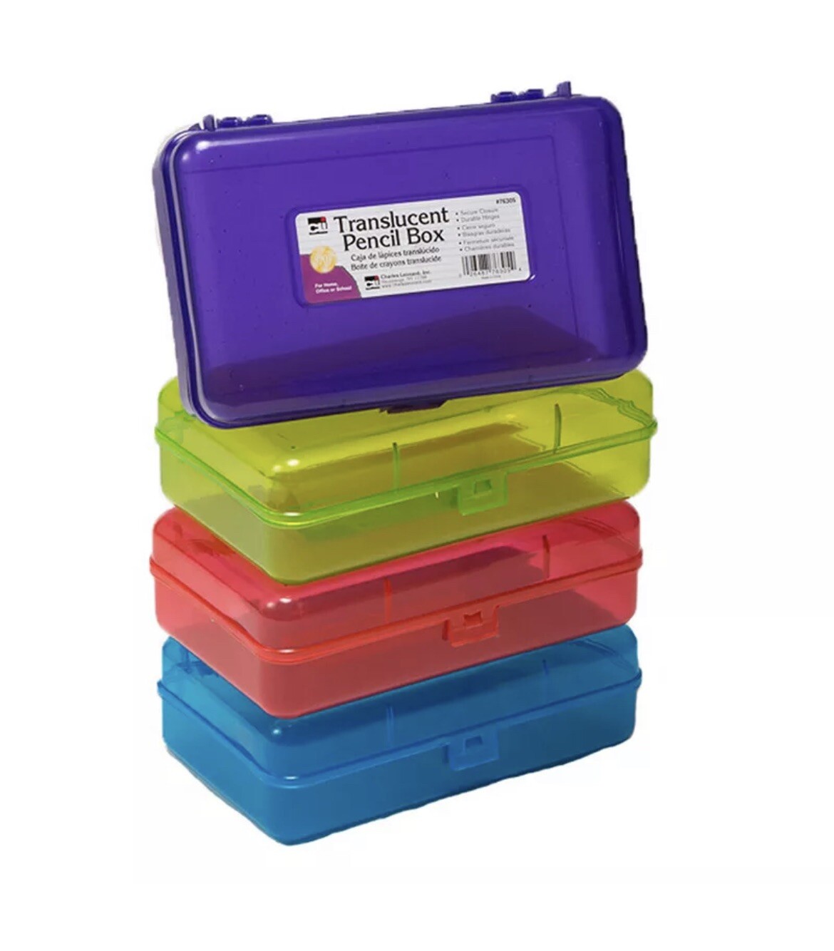 Box - 2-1/2"h X 5-1/4"d X 8-1/4"w, Translucent Assorted Colo