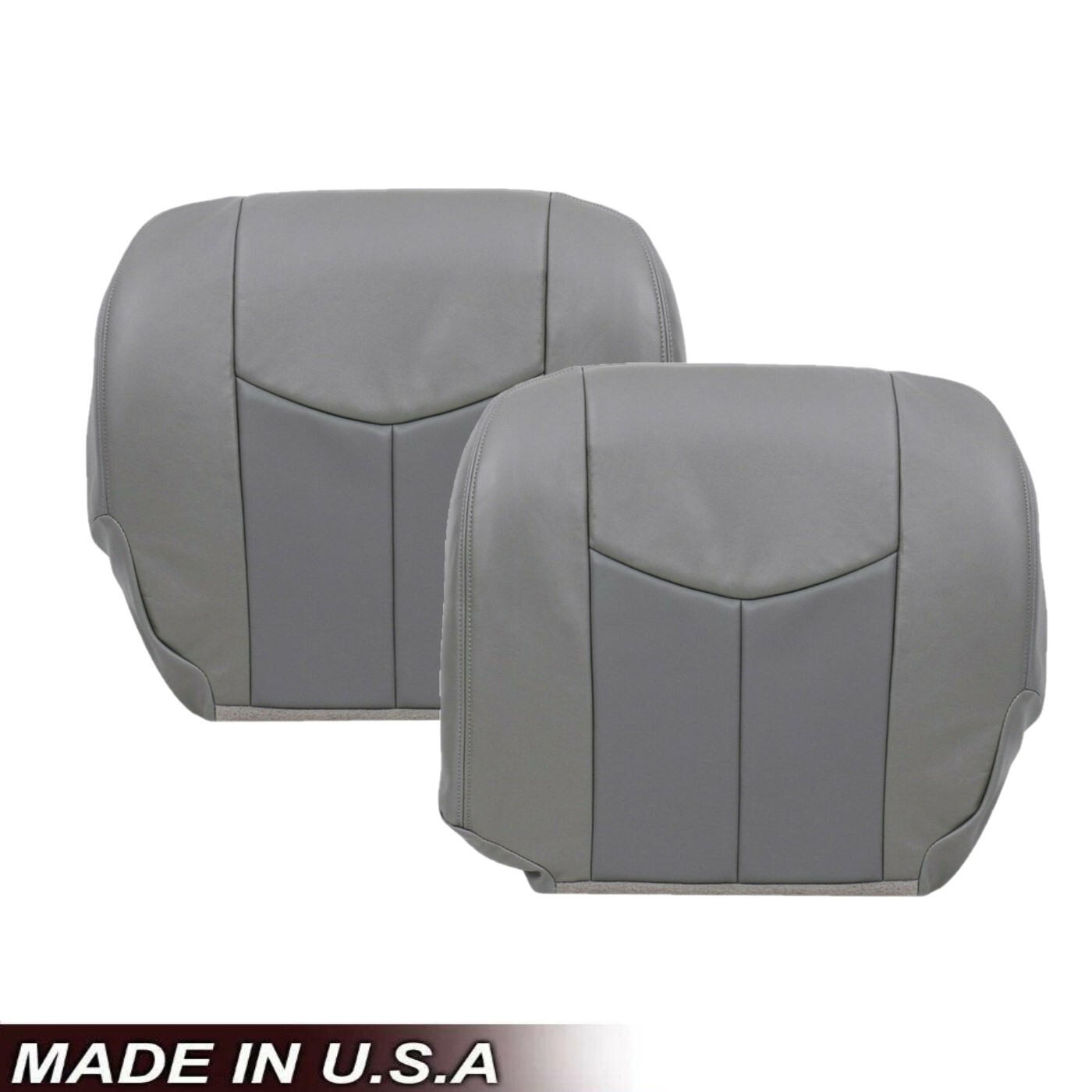 New Bottom Seat Cover For 2003-2006 GMC Sierra Denali - Front Left (Driver Side), Pewter Gray Vinyl