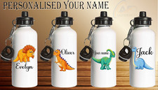 Personalised Cute Dinosaurs Designs Water Bottle Kids School Sports Gifts