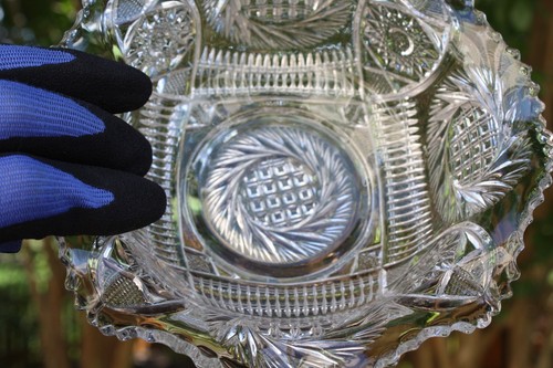 Rare Antique EAPG McKee Sunburst aka Aztec Sunburst 7 1/2" Bowl - 1905-1925 - Picture 18 of 24