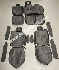 Katzkin Dark Graphite Leather Seat Covers 4 Gmc Sierra Chevy Silverado Crew Cab