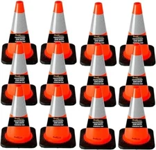 COMFITWEAR Orange Traffic Cones 6" 3M Reflective Collars(12, 18" - 6" Reflector)