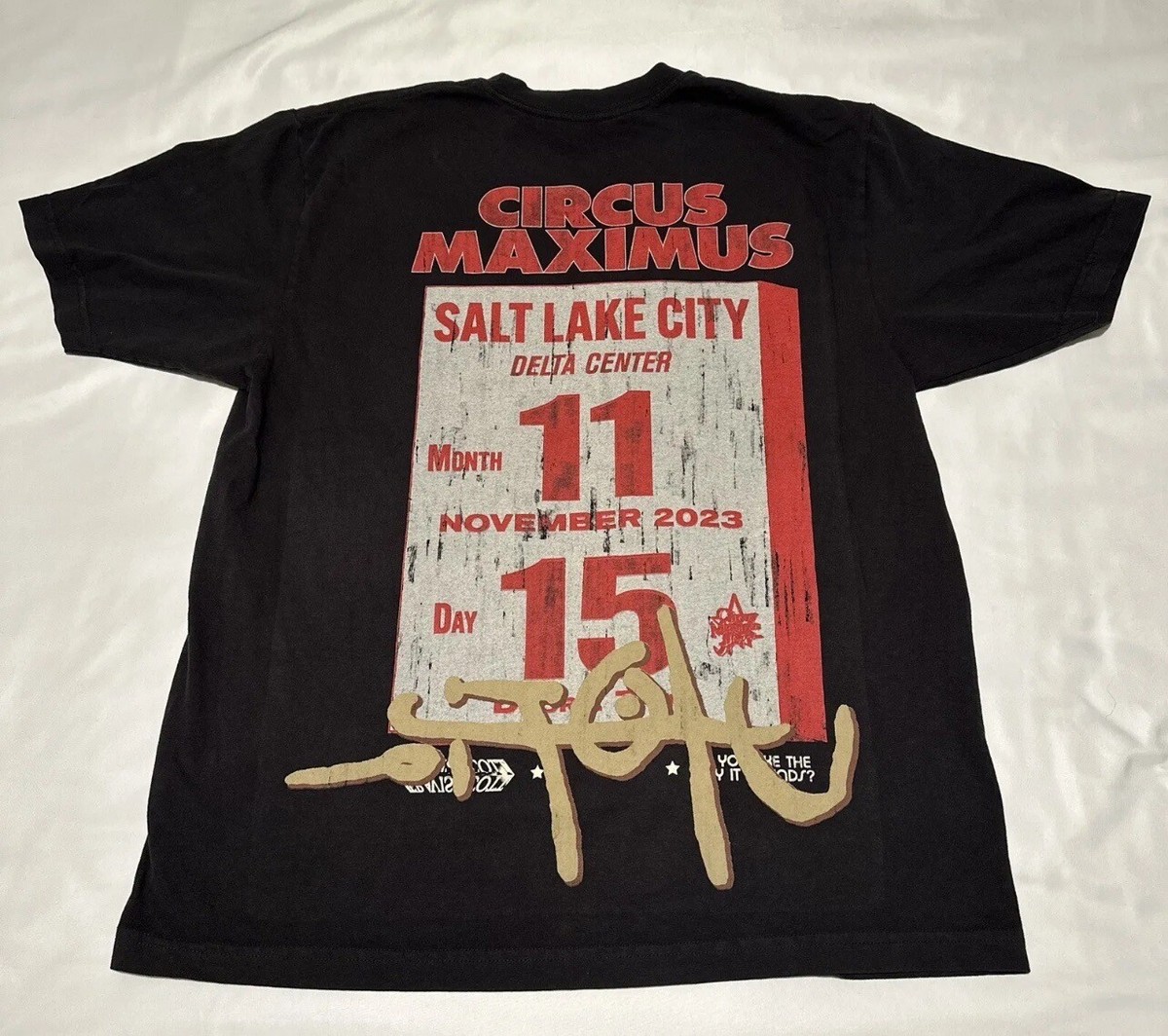 Travis Scott Circus Maximus Tour UTOPIA T-shirt Size LARGE