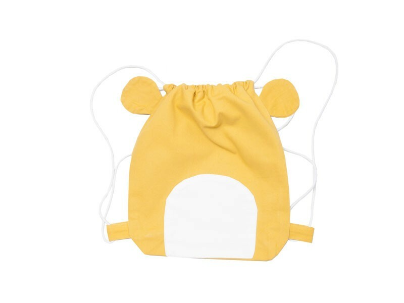 Fabelab Children's Animal String Bag / Nursery Bag - Lazy Bear - Honey