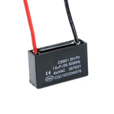 CBB61 Fan Start/Motor Running/Rectangle Capacitors 1uF -20uF 450V 50/60Hz
