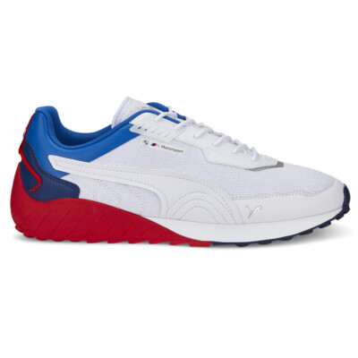 M♡ PUMA Bmw Mms Speedfusion Lace Up Mens White Sneakers Casual