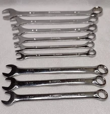 JobSmart 9pc (6 SAE, 3 Metric) Polished 12Pt Combination Wrench Set