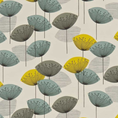 SANDERSON VORHANGSTOFF DESIGN Pusteblume Uhren 3,4 MTR BUCHFINK BAUMWOLLMISCHUNG