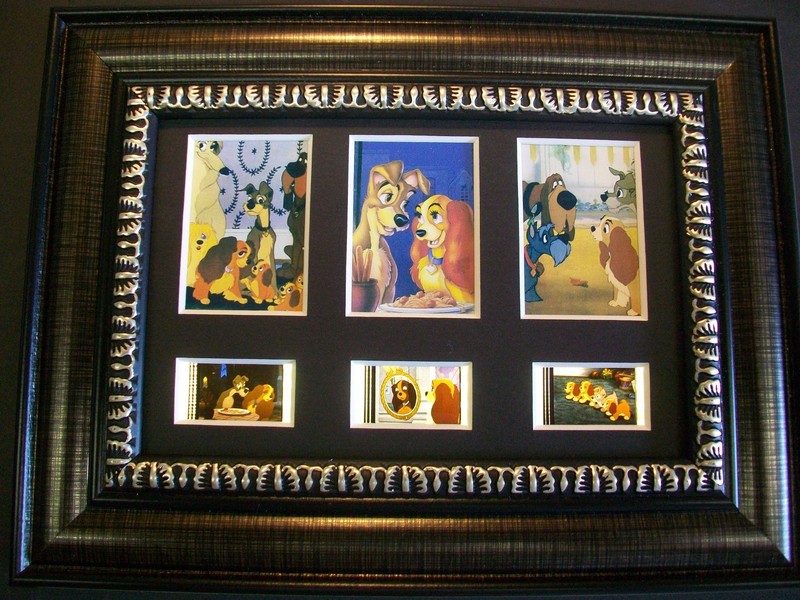 LADY AND THE TRAMP Framed Trio Movie Film Cell Memorabilia Collectible Gift