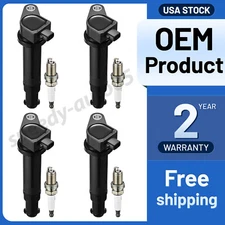 4pcs Ignition Coils and Spark Plugs for Hyundai Accent L4 1.6L UF499