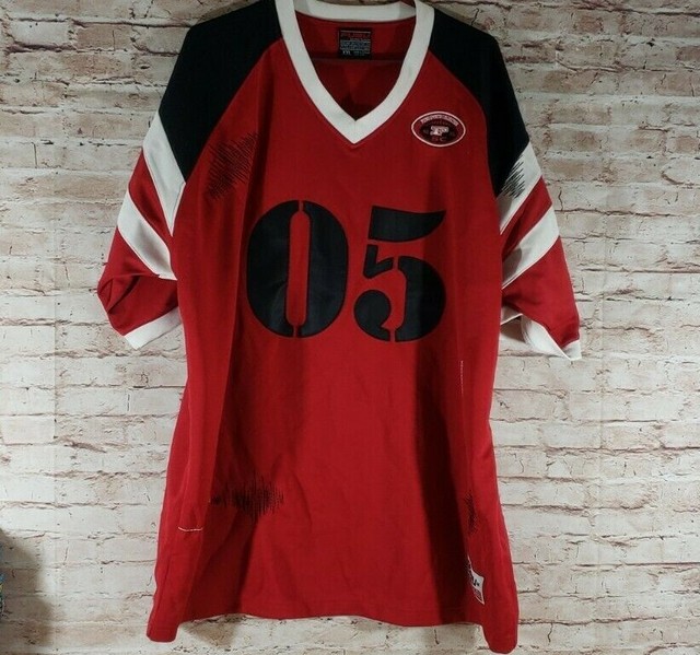 VTG FUBU 05 Sports Collection Men Football Jersey 2XL Red 90s Hip Hop