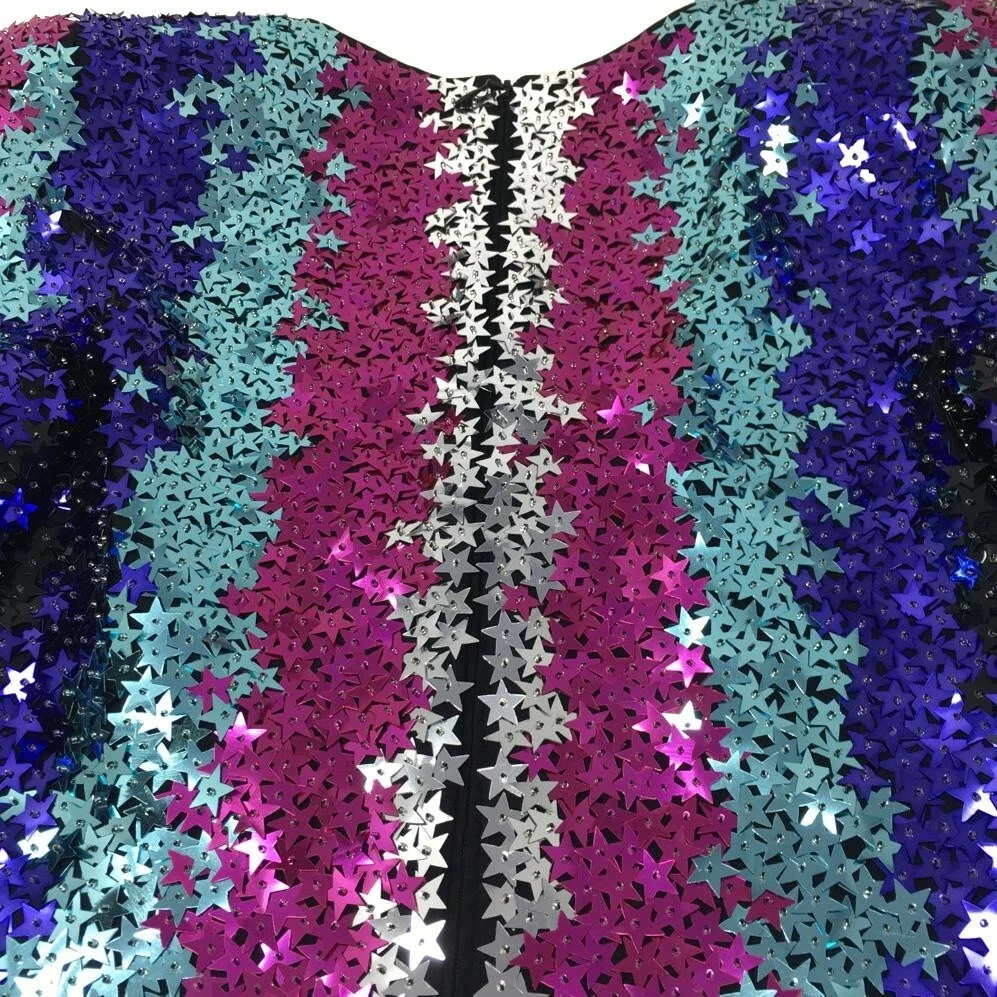 Mini abito DSQUARED2 stelle con paillettes impreziosite UK 6 IT 38 £3000