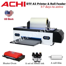 A3 DTF Printer Direct to Film T-shirt DIY Printer Heater Oven & Film & INK US